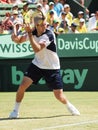 US Tennis player Jack Sock playing the Davis Cup