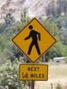 US-traffic sign: Pedestrians crossing! Royalty Free Stock Photo