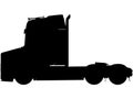 US truck, US lorry without semi trailer. LKW, TIR Truck without trailer detailed realistic silhouette