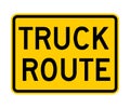 US truck route road sign