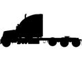 US truck, US lorry without semi trailer. LKW, TIR Truck without trailer detailed realistic silhouette