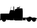 US truck, US lorry without semi trailer. LKW, TIR Truck without trailer detailed realistic silhouette