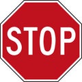 US United States Stop Sign Royalty Free Stock Photo