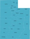 US Utah county map Royalty Free Stock Photo