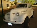 US vintage car 1939-white Chevy