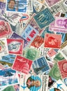 US vintage postmarks Royalty Free Stock Photo