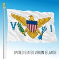 US Virgin Islands territory flag, United States of America Royalty Free Stock Photo