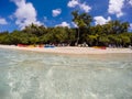 US Virgin Islands, USA Ã¢â¬â 2019. Tourists on honeymoon Beach in St John - US Virgin Islands Royalty Free Stock Photo