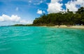 US Virgin Islands, USA Ã¢â¬â 2019. Tourists on honeymoon Beach in St John - US Virgin Islands Royalty Free Stock Photo