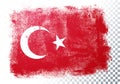 Vector Illustration Distressed Grunge Flag Of Turkey. Royalty Free Stock Photo