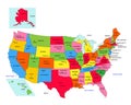 USA 50 States with State Names Royalty Free Stock Photo