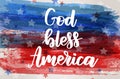 God bless America - handwritten lettering calligraphy