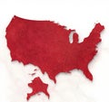 USA America red glitter style map