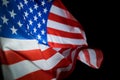 USA American flag blowing in the wind Royalty Free Stock Photo