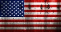 USA, American flag painted on old wood plank Royalty Free Stock Photo