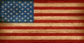 USA, American flag painted on old wood plank background Royalty Free Stock Photo