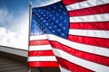 USA,American flag,rhe symbolic of liberty,freedom,patriotic,honor,american family,kids,nation with overtoned color and selective Royalty Free Stock Photo