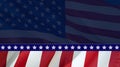 USA American Flag waving in wind. Martin Luther King Jr. Day, Patriot Day US American Flag Waving background, 3d rendering. US