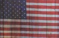 USA American Flag and Painted Wood Planks Background Royalty Free Stock Photo