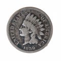 1859 USA American One Cent Coin Royalty Free Stock Photo