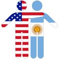 USA - Argentina / friendship concept