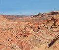 USA, Arizona/Coyote Buttes North: To the WAVE - Bizarre Sandstone Landscape Royalty Free Stock Photo