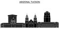 Usa, Arizona Tucson architecture vector city skyline, travel cityscape with landmarks, buildings, isolated sights on Royalty Free Stock Photo