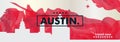 USA Austin skyline city gradient vector banner