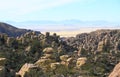 USA, AZ/Chiricahua: Landscape with Standing-Up Rocks Royalty Free Stock Photo