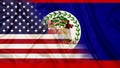 USA and Belize Country flags