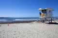 USA - California - San Diego Ocean beach pier and lifeguard Royalty Free Stock Photo