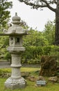 Closeup of stone lantern in Japanese Garden, San Francisco, CA, USA Royalty Free Stock Photo
