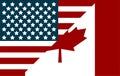 USA and Canada flags. Flags in flat style