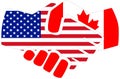 USA - Canada handshake Royalty Free Stock Photo