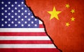 USA and China conflict concept image