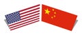 USA and China flag Royalty Free Stock Photo