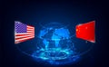 USA and China trade war. of global business Concept. vector illustration Royalty Free Stock Photo