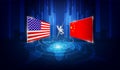 USA and China trade war. of global business Concept. vector illustration Royalty Free Stock Photo