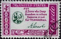 USA - Circa 1960 : a postage stamp printed in the US showing American Credo: Abraham Lincoln Royalty Free Stock Photo