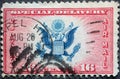 USA - Circa 1936: a postage stamp printed in the US showing a Great Seal. Text: Airmail Special Delivery