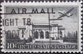 USA - Circa 1947: a postage stamp printed in the US showing the Pan- American Union Building of Washington, D.C. with an airplane