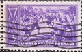 USA - Circa 1939: a postage stamp printed in the US showing a picture of a baseball game. Text: Centennial of Baseball