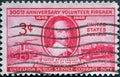 USA - Circa 1948 : a postage stamp printed in the US showing a portrait of the leader Peter Stuyvesant who appointed the first vol