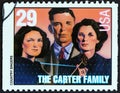 USA - CIRCA 1993: A stamp printed in USA from the `American Music Series` issue shows the Carter Family, circa 1993.