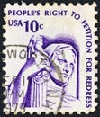 USA - CIRCA 1975: A stamp printed in USA from the `Americana` issue shows Contemplation of Justice statue J. E. Fraser