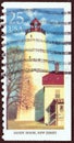 USA - CIRCA 1990: A stamp printed in USA from the `Lighthouses` issue shows Sandy Hook, New York Harbour, circa 1990.
