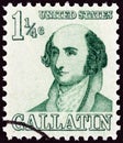 USA - CIRCA 1967: A stamp printed in USA from the `Prominent Americans` issue shows Albert Gallatin, circa 1967.