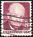 USA - CIRCA 1970: A stamp printed in USA shows president Dwight D. Eisenhower, circa 1970.