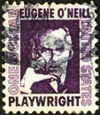 USA - CIRCA 1965: A stamp printed in USA from the `Prominent Americans 1st series` issue shows Eugene O`Neill, circa 1965. Royalty Free Stock Photo