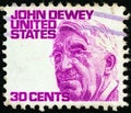 USA - CIRCA 1965: A stamp printed in USA from the `Prominent Americans 1st series` issue shows philosopher John Dewey